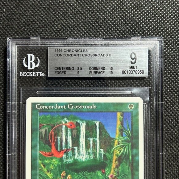 1995 MTG Magic The Gathering Chronicles Concordant Crossroads BGS 9 MINT - Picture 2 of 3